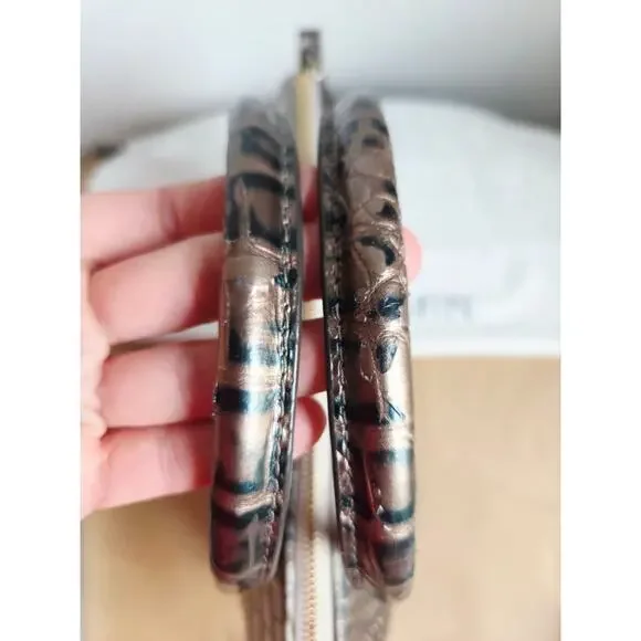 Brahmin Duxbury Satchel Petrol Magnus Croc Embossed Leather Bag Strap Dust Bag - Picture 14 of 16